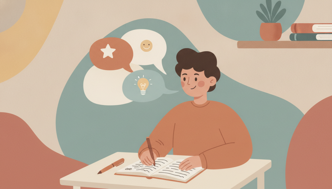 Warm minimal illustration of a...