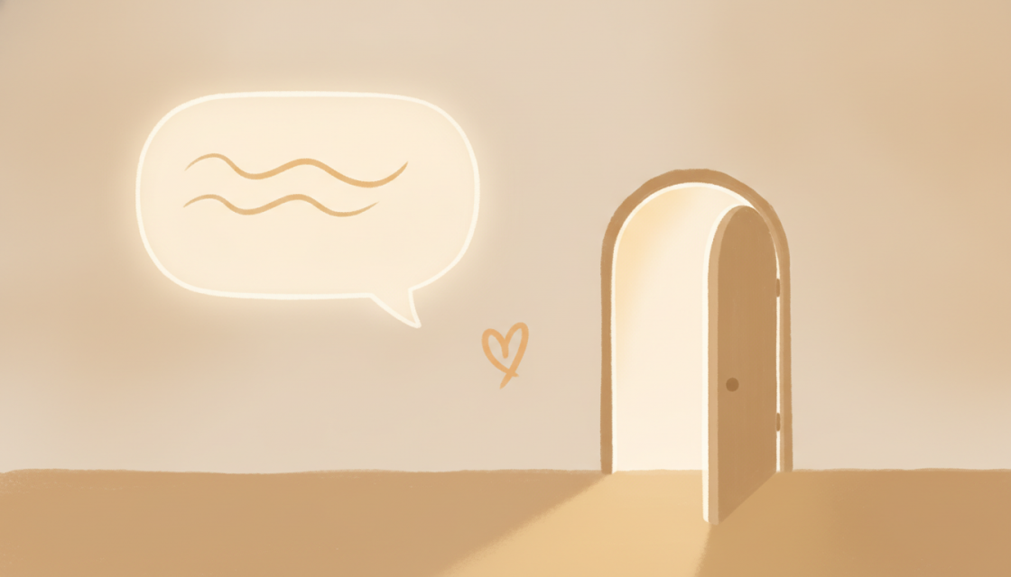 Minimal warm illustration of a...