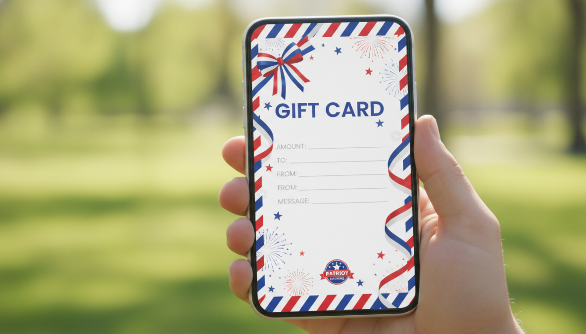 Large blank digital gift card ...