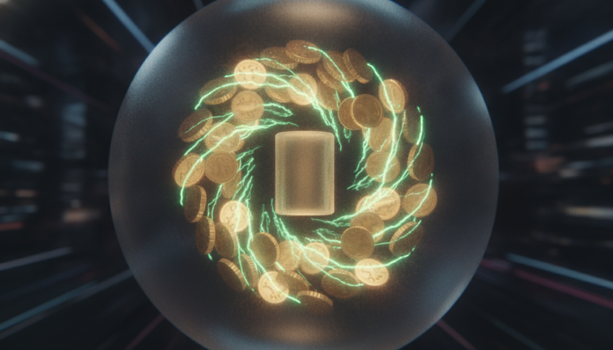 Glowing digital countdown time...