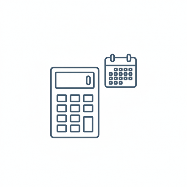 Simple slate blue line icon of...