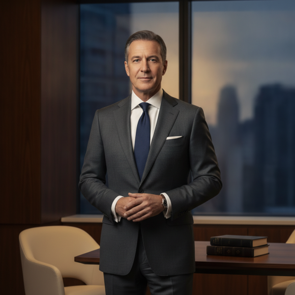 Formal executive portrait in a...