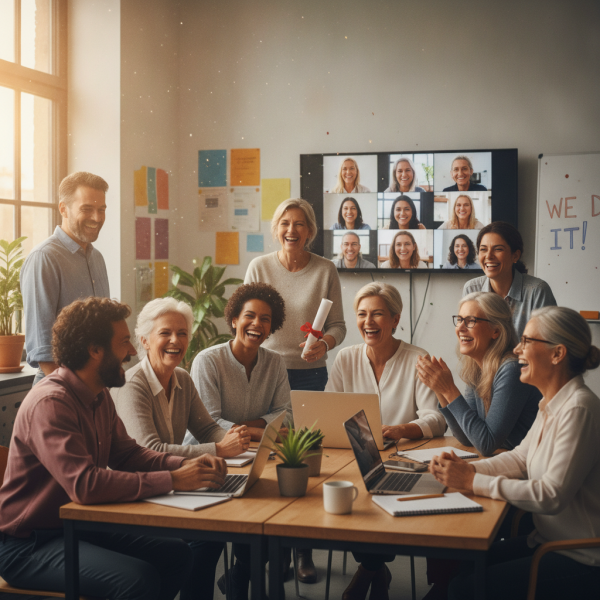 Diverse group of adult learner...