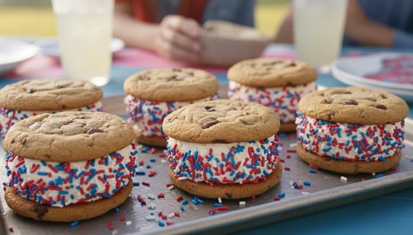 Festive ice cream sandwiches m...