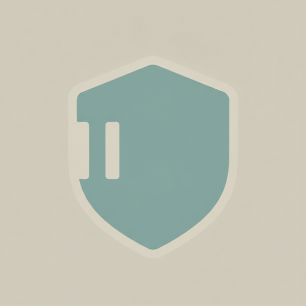 minimal pause and shield icon ...