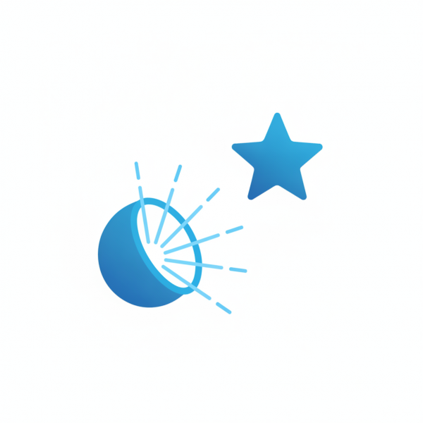 Simple flat spotlight and star...