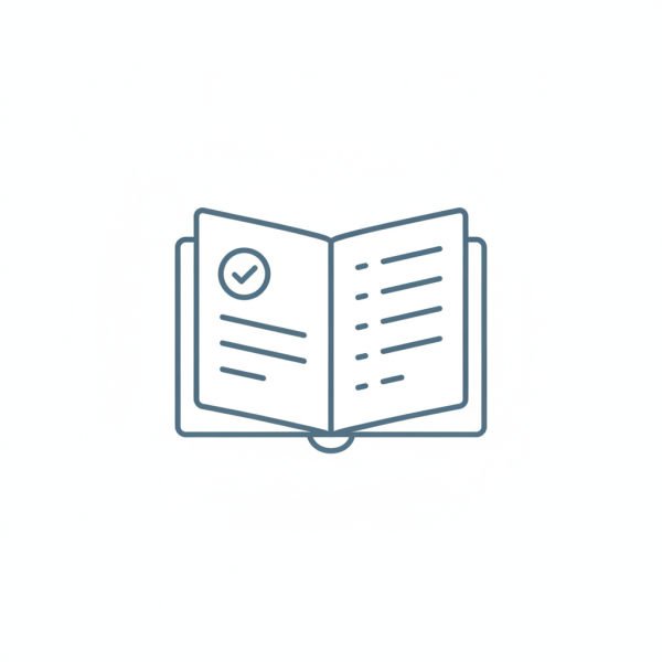 Simple slate blue line icon of...
