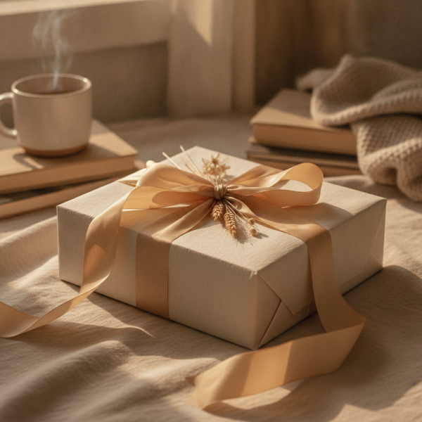 inviting gift package with rib...