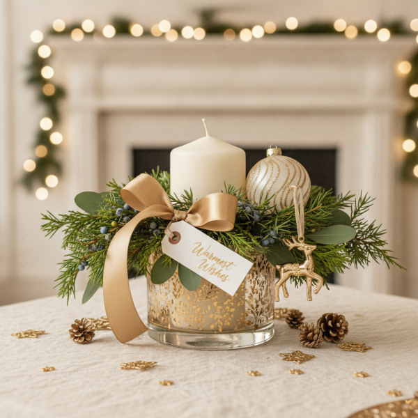 Elegant holiday host gift with...