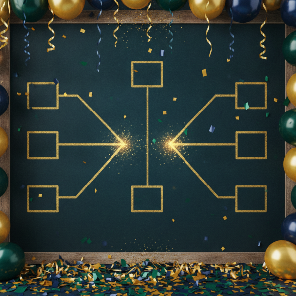 celebratory sports bracket boa...