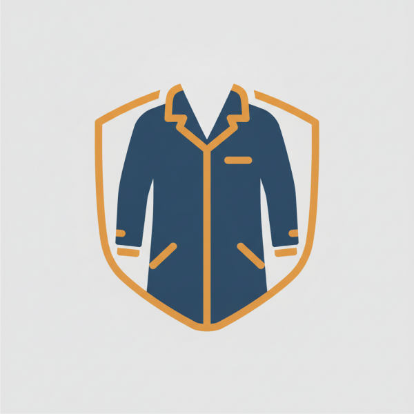 simple flat safety icon of lab...