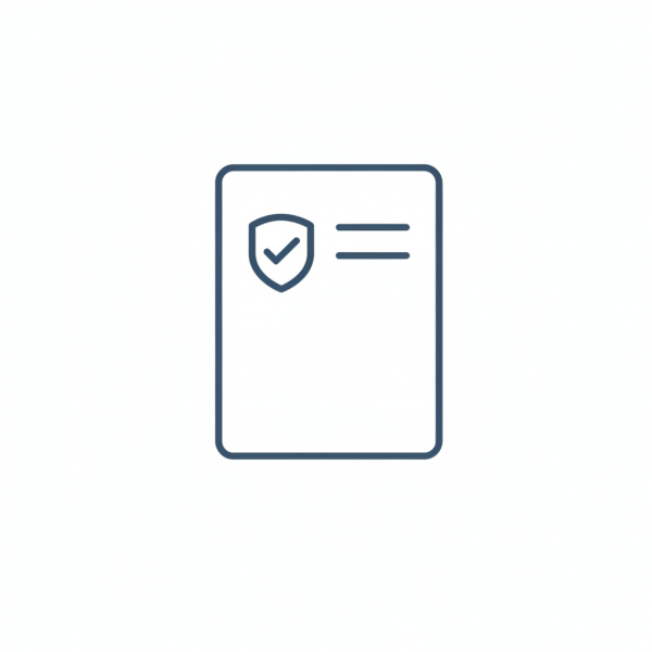 Simple slate blue line icon of...
