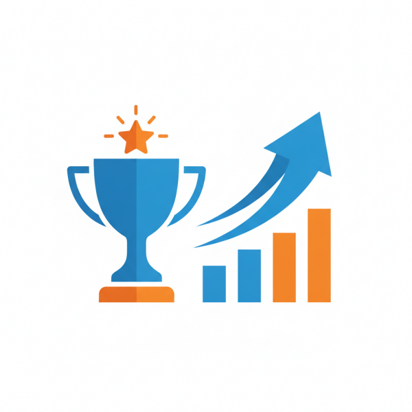 Simple flat trophy and upward ...