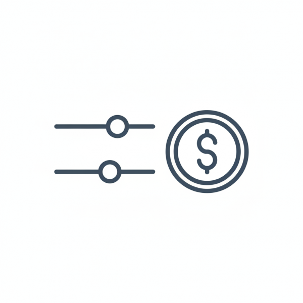 Simple slate blue line icon of...