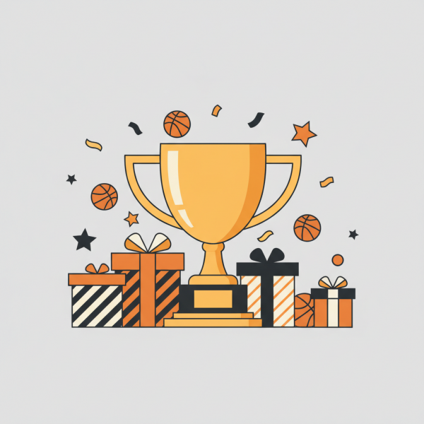 Flat illustration of a trophy,...