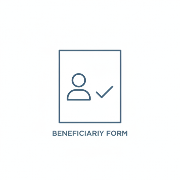 Simple slate blue line icon of...