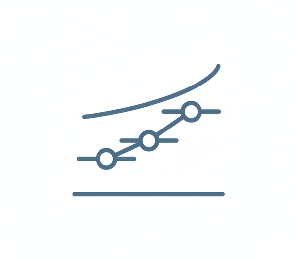 Simple slate blue line icon of...