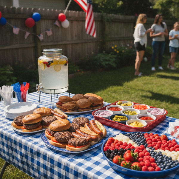 Fourth of July backyard buffet...