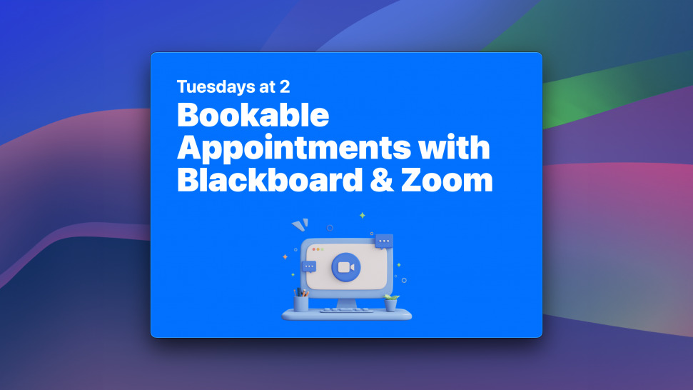 Bookable Appointments with bb and Zoom